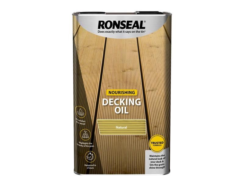 Ronseal 35190 Decking Oil Natural Clear 5 litre
