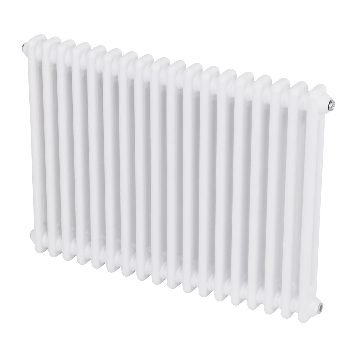 Baridi DH368 Horizontal Traditional 2 Column Radiator 600 x 832mm - White | Steel | Horizontal traditional two column radiator delivers a BTU output