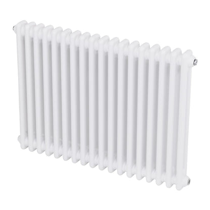Baridi DH368 Horizontal Traditional 2 Column Radiator 600 x 832mm - White | Steel | Horizontal traditional two column radiator delivers a BTU output