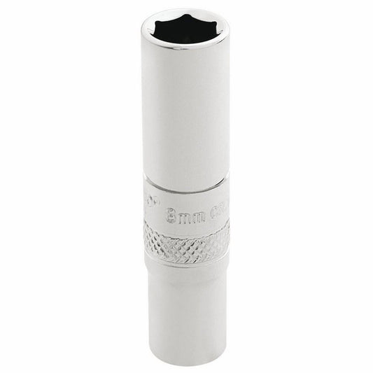 32675 Draper Expert Expert HI-TORQ 6 Point Deep Socket, 1/4 Sq. Dr., 8mm BT-MM/B 1/4 Deep Sockets Professional Trade DIY Workshop Garage Use