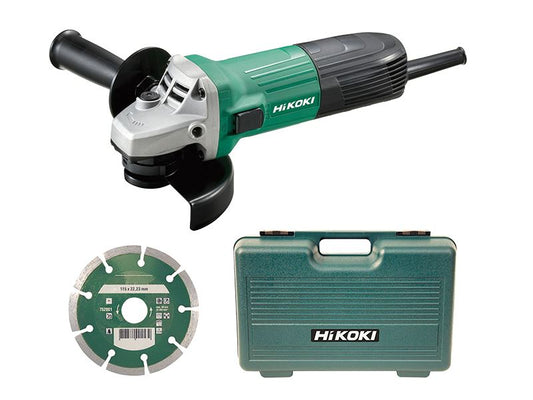 HiKOKI G12STX/J8 G12STX/J8 Angle Grinder 115mm Diamond Blade & Case 600W 110V