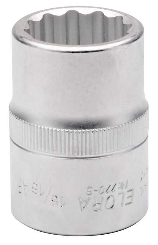 00468 Elora Elora Bi-Hexagon Socket, 15/16 3/4 Sq. Dr. 770-SA 15/16 3/4 Sockets Professional Trade DIY Workshop Garage Use
