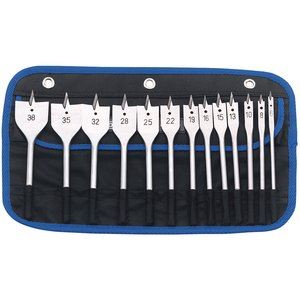 Draper FLAT WOOD BIT SET 13PC 6-38MM 82634 Flat Wood Bit Set (13 Piece)