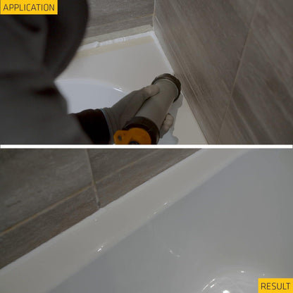 SikaSeal Sanitary Silicone Plus 295ml – Waterproof Bathroom, Kitchen, Bath & Shower Sealant – White or Translucent