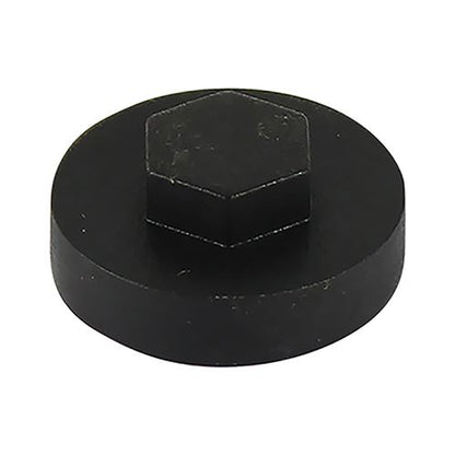 TIMCO Hex Cover Cap - Black 19mm Black Pack 1000