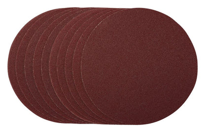 Draper 180MM SANDING DISC 80G 55204 55204 Sanding Discs, 180mm, Hook & Loop (Pack of 10)