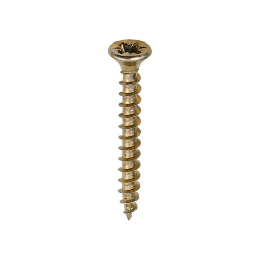 TIMCO Solo Woodscrew PZ2 CSK ZYP 3.5 x 30 Gold Pack 200