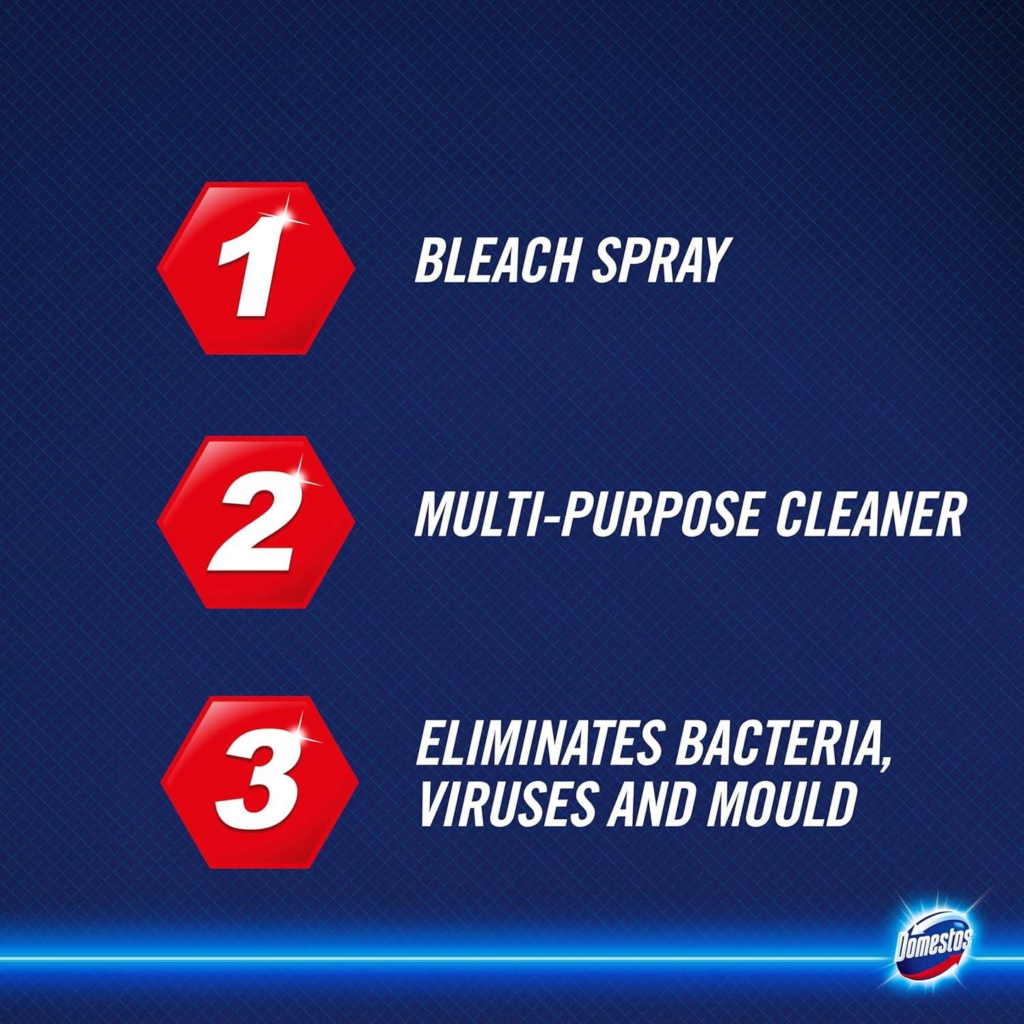 Domestos Bleach Multi Purpose Cleaner Spray Disinfectant Kitchen Bathroom