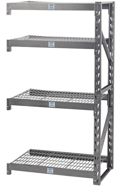 05231 Draper Expert Expert Heavy Duty Steel 4 Shelving Extension Unit, 1040 x 610 x 18 Professional Trade DIY Workshop Garage Use
