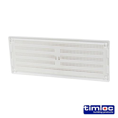 TIMCO Hit and Miss Grille Vent White 242 x 89 White Pack 1