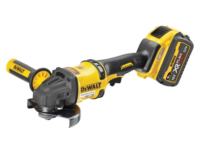 DeWalt DCG418X2-GB DCG418X2 XR FlexVolt Grinder 125mm 54V 2 x 9.0Ah Li-ion