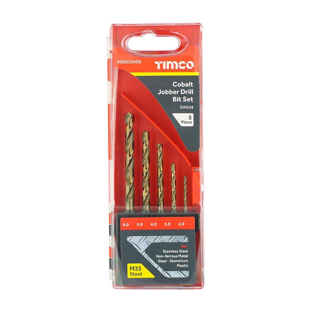 Timco Cobalt Jobber Drill Bit Set 5pcs