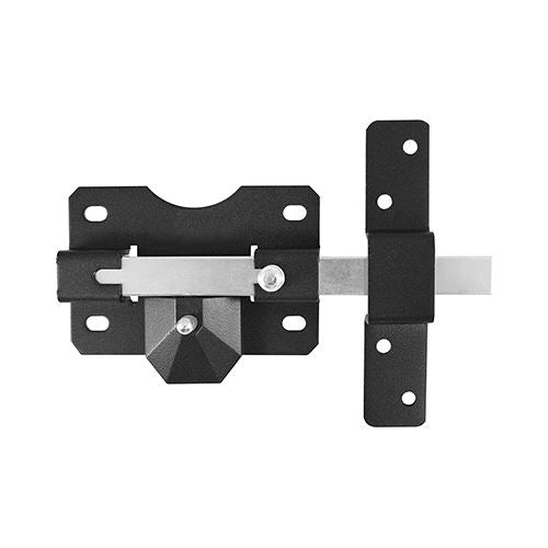 TIMCO Long Throw Gate Lock - Single 50mm Black Pack 1