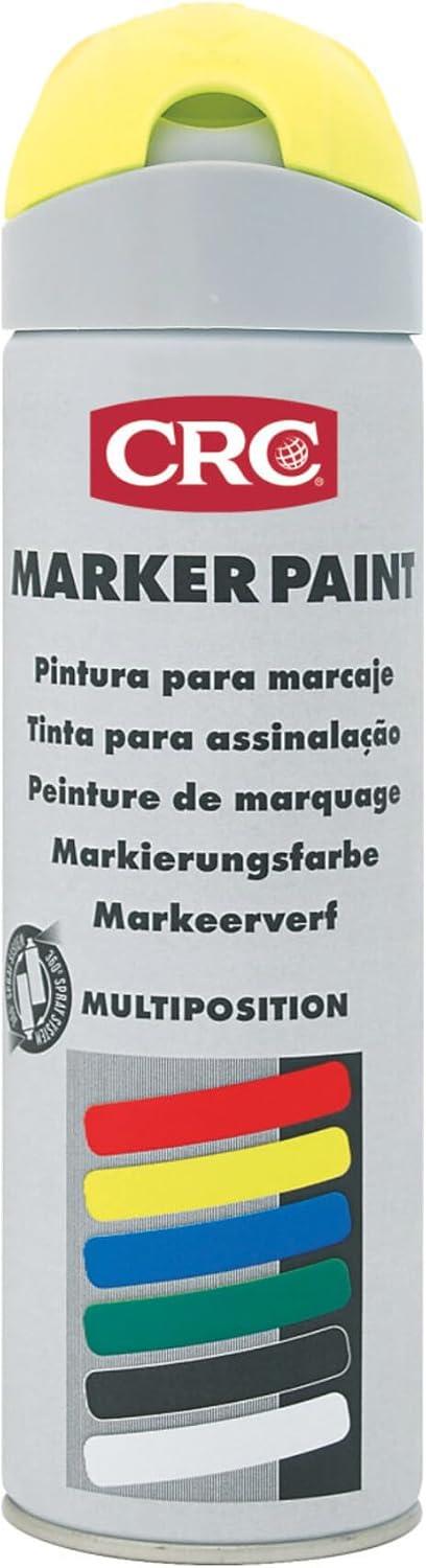 CRC Marking Paint 500ml Aerosol Spray – Ground, Construction & Surveying Paint – Yellow or White