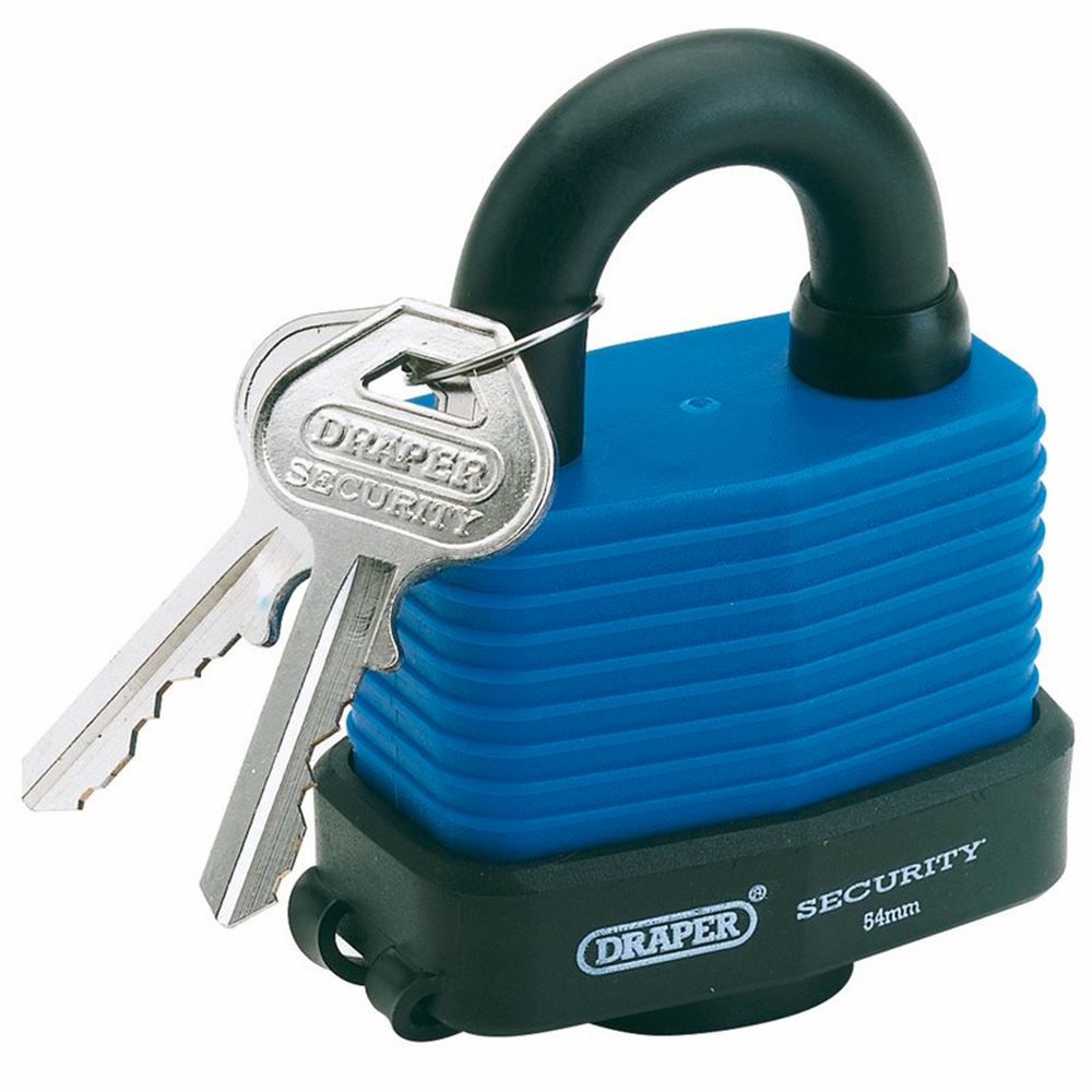 Draper W/PROOF LAM.STEEL P/LOCK 54MM 64178 Laminated Steel Padlocks