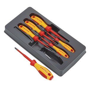 Draper VDE SET OF SCREWDRIVERS PH/PZ 28015 28015 VDE Insulated PhillipsÂ®/PozidrivÂ® Screwdriver Set