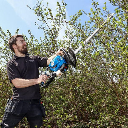 Hyundai HYHT2600X Petrol Hedge Trimmer 26cc 24" 60cm Anti Vibration Easy Start 2-Stroke Hedge Cutter Garden Trimmer Garden Hedge Cutter