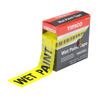 TIMCO Wet Paint Tape Black 70mm x 500m Pack 1.0