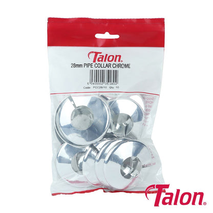 TIMCO Pipe Collar - Chrome 28mm Pack 10