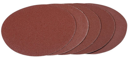 Draper HOOK & LOOP 180MM SAND.PK5ASSO 93428 Hook and Loop Aluminium Oxide Sanding Discs (180mm)