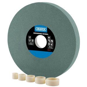 Draper GRINDING WHEEL 120G 200X25MM S 04141 Silicon Carbide Bench Grinding Wheel, 200 x 25mm, 120G