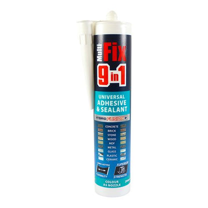 TIMCO 9in1 Adhesive & Sealant White White 290ml Pack 1.0