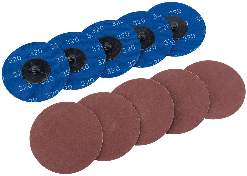 Draper ALU-OXIDE DISC 75MM 320G(10PK) 75620 Aluminium Oxide Sanding Discs