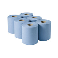 Blake & White Purely Smile Centrefeed Rolls 2ply 150m Blue Pack of 6