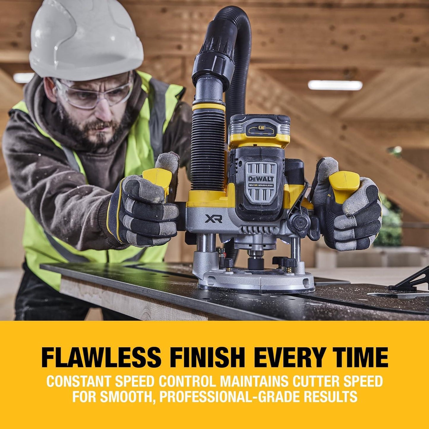 DEWALT 18V XR 1/2in Plunge Router Brushless 2x5Ah POWERSTACK DCW620H2