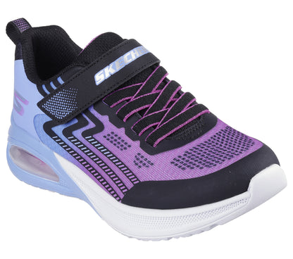 Skechers Microspec Max Advantage Girls Shoe | Black/Pink/Mint | sz 1
