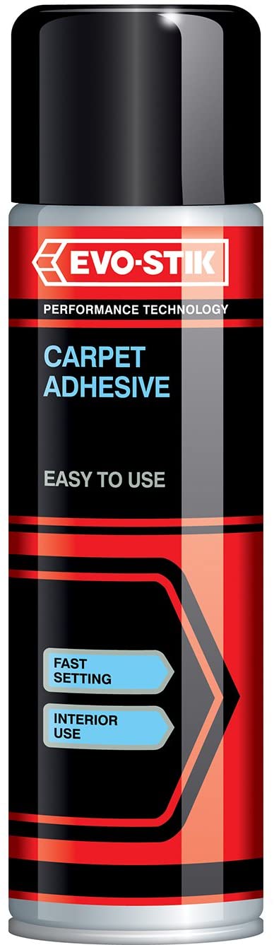 Evo-Stik 30812304 500 ml Carpet Adhesive  Light Amber Glue Aerosol Spray