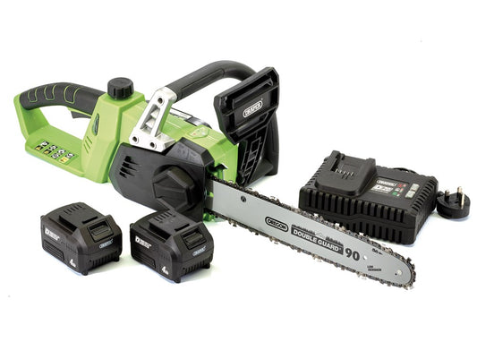 DRAPER 30903 - D20 40V Chainsaw with 2x Batteries and Fast Charger