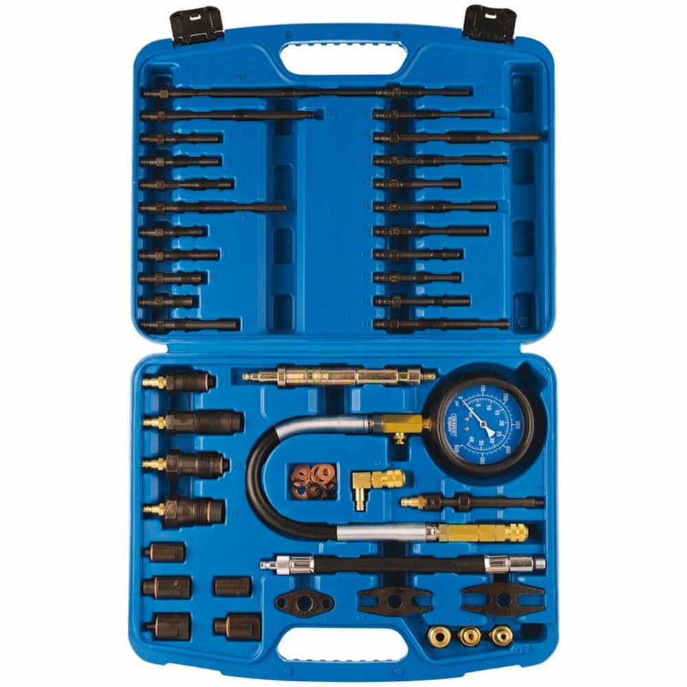 Draper MASTER COMPRESSION KIT - P&D 35886 Petrol and Diesel Master Engine Compression Test Kit (37 Piece)