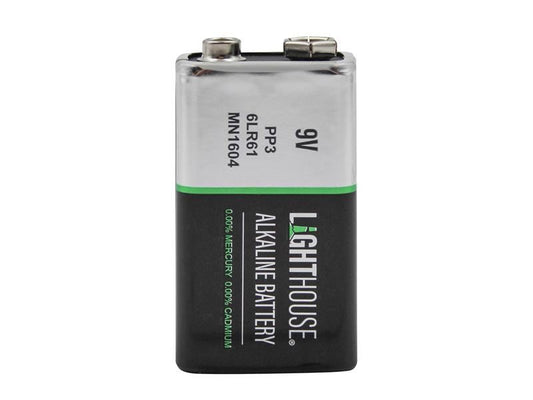 Lighthouse L/HBAT9V 9V LR61 Alkaline Battery 1100mAh (Single Pack) |