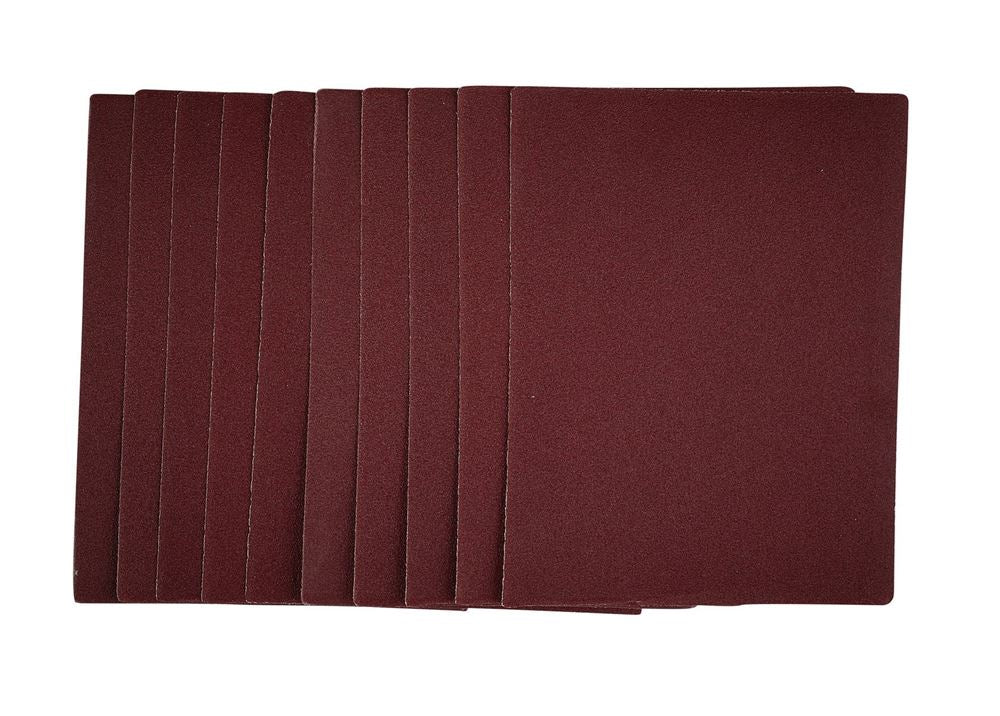 Draper SANDING SHEET 115X150MM 120G 54733 54733 1/4 Sanding Sheets, 115 x 150mm (Pack of 10)