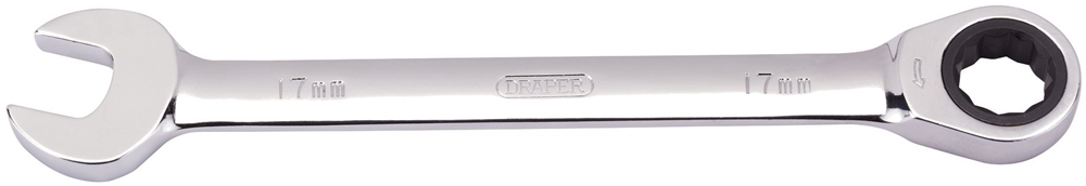 Draper 17.0MM RATCHETING SPANNER 31014 Draper HI-TORQÂ® Metric Ratcheting Combination Spanners