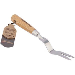Draper STAINLESS HAND WEEDER 99027 Draper Heritage Stainless Steel Hand Weeder with Ash Handle