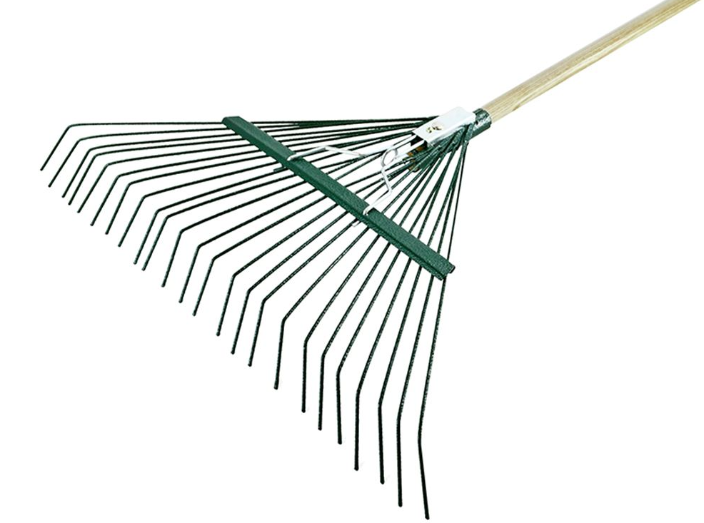 Faithfull Countryman Lawn Rake Steel Head Garden Leaf Rake Wooden Handle FAICOULRR