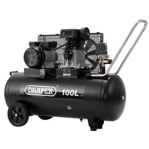 DRAPER 31254 - Belt-Driven Air Compressor, 100L, 2.2kW
