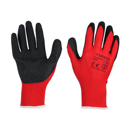 TIMCO Light Grip Glove Latex Crinkle Large Pack 1