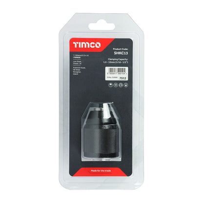 TIMCO Single Handed Keyless Chuck 1/2" Pack 1