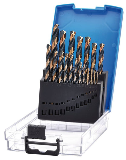 Draper HSS TURBO DRILL BIT SET 19PCS 09104 HSS Turbo Titanium Drill Bit Set (19 Piece)