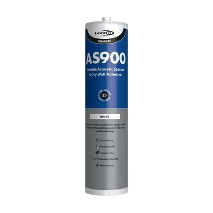 Bond It AS900 900ml White Acoustic Sealant Wall Board Plasterboard Adhesive