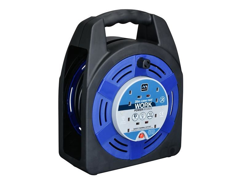 Masterplug HBT2013/4BL-MP Case Reel 240V 13A 4-Socket Thermal Cut-Out 20m