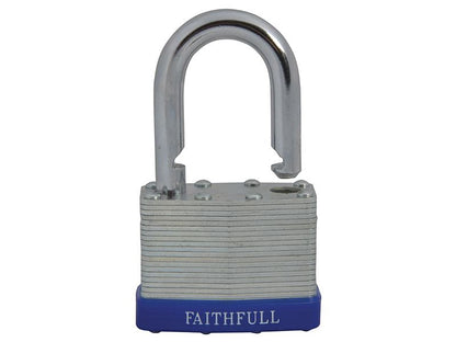 Faithfull FAIPLLAM50 Laminated Steel Padlock 50mm 3 Keys |