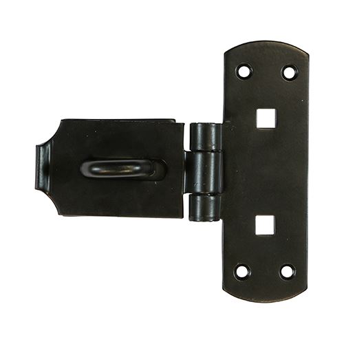 TIMCO Heavy Vertical Hasp-Staple BLK 6" Black Pack 1