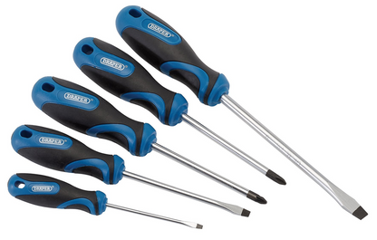 Draper 5PC S/GRIP SCREWDRIVER SET 32610 Soft Grip Screwdriver Set (5 Piece)