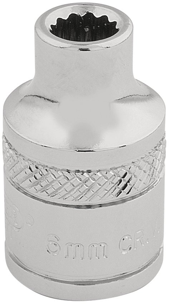 Draper 6MM 12POINT SOCKET 3/8DR-PCKD 32766 3/8" Sq. Dr. Metric Sockets (Polished Chrome)