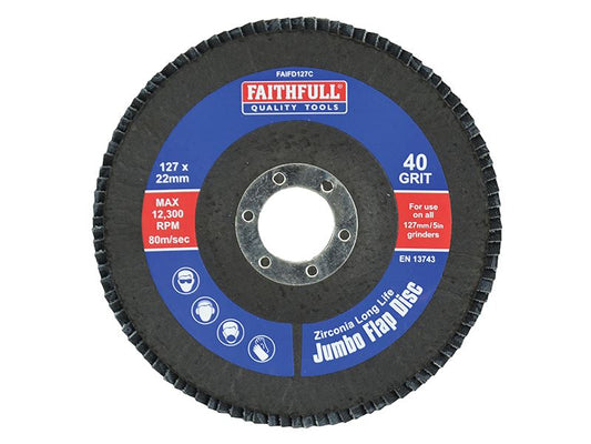 Faithfull FAIFD127F Flap Disc 127mm Fine |