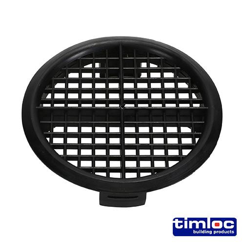 TIMCO Push-in Soffit Vent Black 70 Black Pack 10